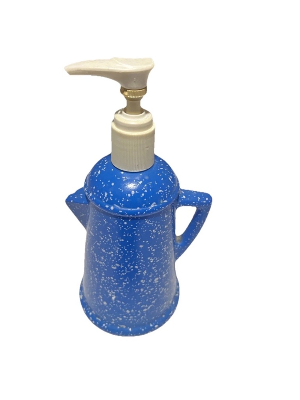 Avon Blue Speckled Pump Dispenser with Cream Top
